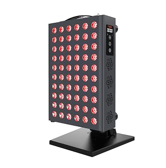 Hooga Red Light Therapy Panel Device – 660nm Red & 850nm Near Infrared Light Therapy, LED Light Therapy Lamp for Face & Body, Dual Chip LEDs, Timer, Adjustable Stand – PRO300