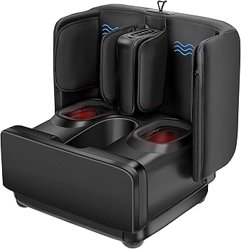COMFIER 2 in 1 FSA Foot Massager Machine, HSA Shiatsu Foot and Calf Massager with Heat,Kneading,Vibration,Compression Massagers for Feet Health,Ankle & Leg Tired, Plantar Fasclitis,Gift for Men Women