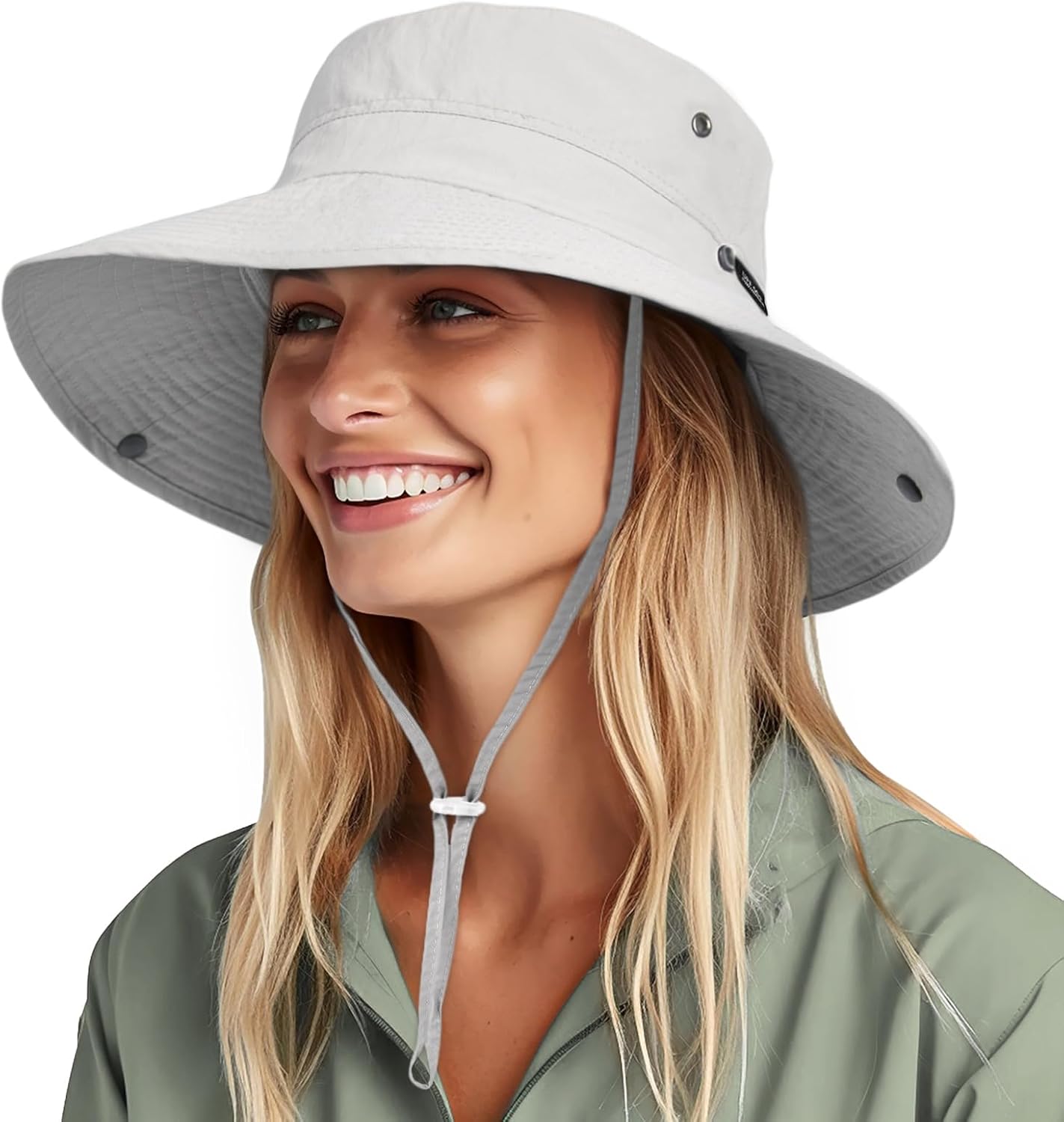 FURTALK Sun Hats for Women Ponytail UPF 80+ Beach Summer Hat Wide Brim Packable Cowboy Hat