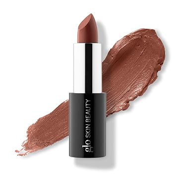 Glo Skin Beauty Satin Lipstick (Amaretto) | Nourishing Longwearing Lip Stick Packed with Skincare Benefits