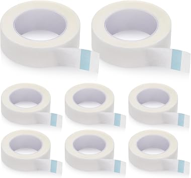 Nose Tape for Rhinoplasty Shaping 8 Rolls Micropore Surgical Tape for Wound Care Paper Tape Medical 0.5 inch X 10 Yards Sensitive Skin(White)