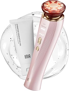 INIA 3-in-1 Red Light Therapy for Face and Neck Beauty Device for Puffiness & Skin Firming Skincare Tool