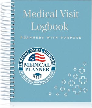 Planners With Purpose B5 Medical Visit Logbook - Large Spiral Bound Medical Planner & Health Journal for Chronic Illness, Doctor Appointments, Symptom Tracking, Medications & Medical History Organizer