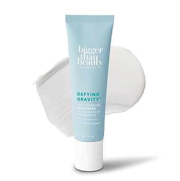 Bigger Than Beauty Skincare Defying Gravity Deep Hydration Moisturizer, Gel Cream Moisturizer with Sea Buckthorn & Essential Oils for Women, Daily Skin Care Routine for All Skin Types, Vegan Formula