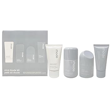 Rhode Mini Kit Glazed Skincare Essentials – 4-Piece Set with Cleanser, Glazing Milk, Peptide Glazing Fluid & Barrier Restore Cream