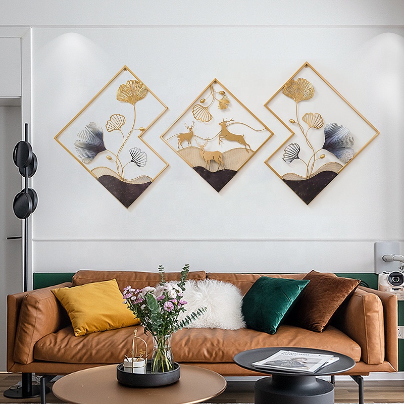 Artwork Interior Home Decorations Wall Art Home Decor Sofa Living Room Furniture Ornament Wall Metal Decor 